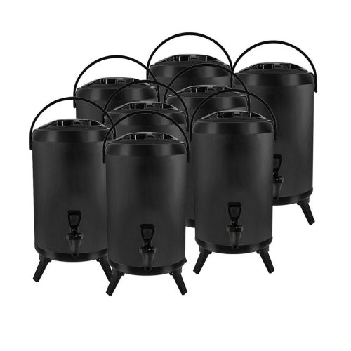 SOGA 8X 8L Stainless Steel Insulated Milk Tea Barrel Hot and Cold Beverage Dispenser Container with Faucet Black SOGA 8X 8L Stainless Steel Insulated Milk Tea Barrel Hot and Cold Beverage Dispenser Container with Faucet Black